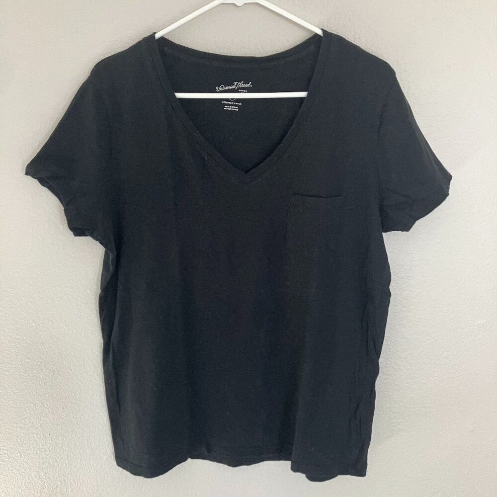 🖤 UNIVERSAL THREAD Target Black V-NECK POCKET TEE T-Shirt 🖤